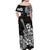 Hawaii Off Shoulder Long Dress Polynesia Black Ukulele Flowers LT13 - Polynesian Pride