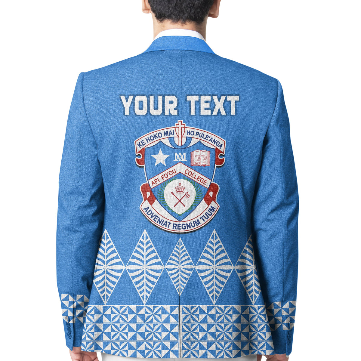 (Custom Personalised) Apifoou College Tonga Blazer Ngatu LT13 - Polynesian Pride