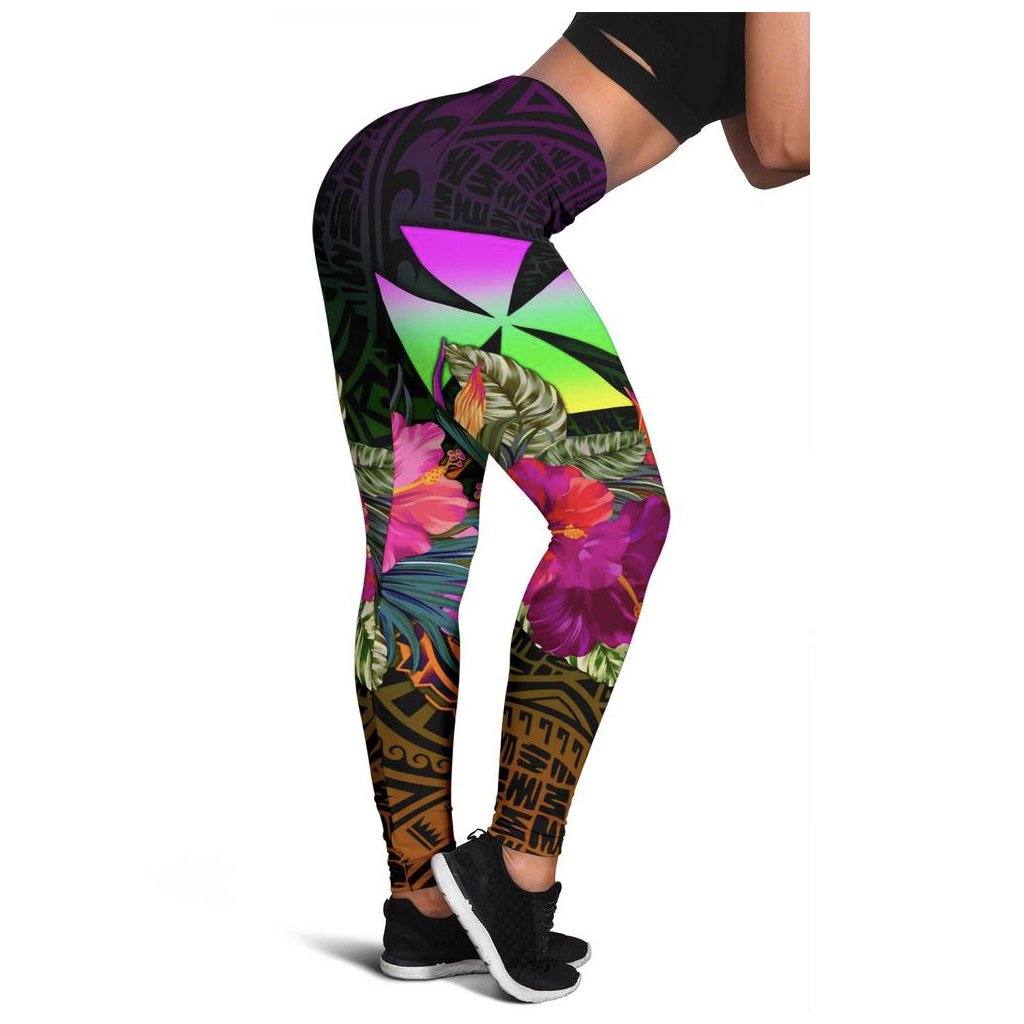 Wallis and Futuna Leggings - Summer Hibiscus Reggae - Polynesian Pride