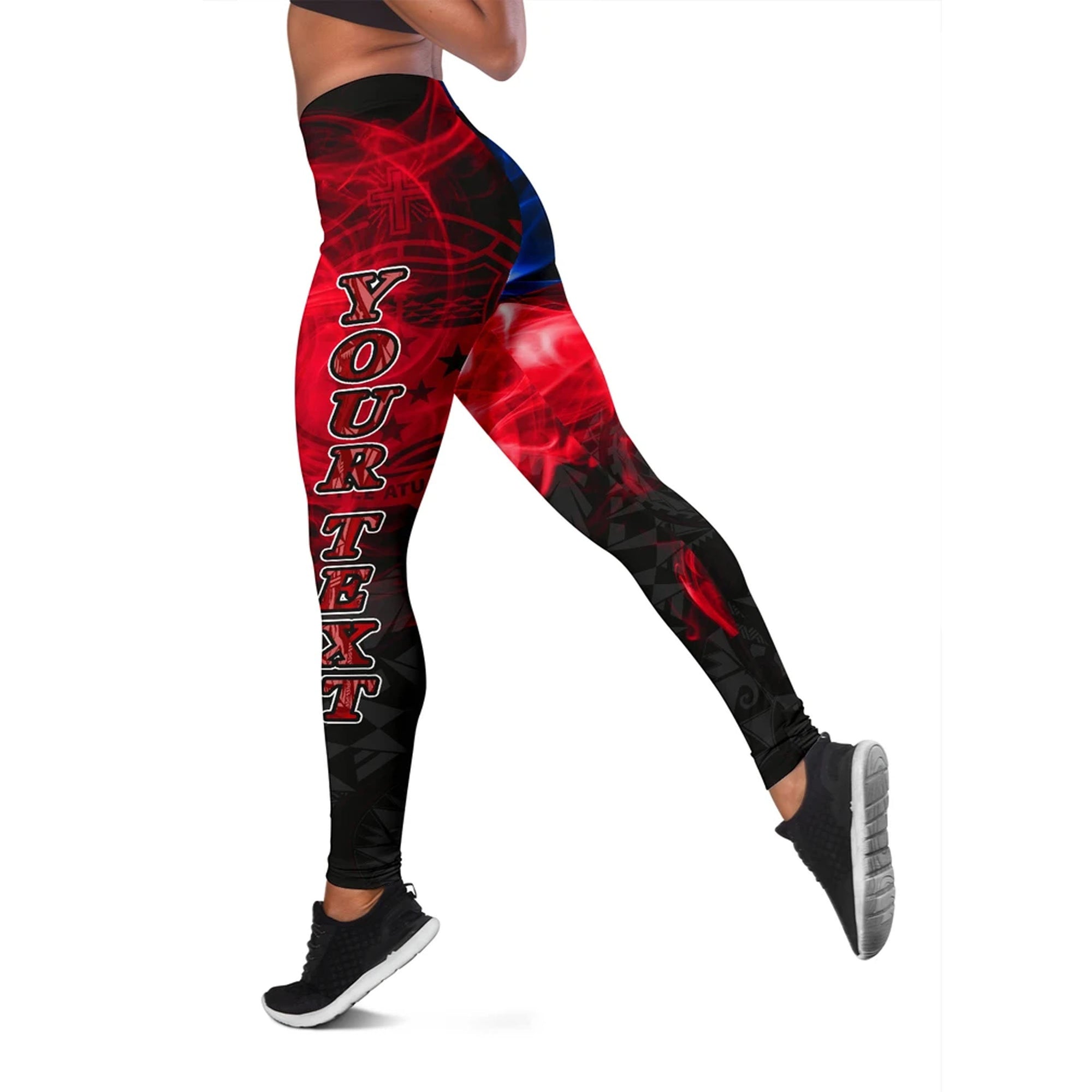 Samoa Polynesian Custom Personalised Women's Legging Smoking Style Black - Polynesian Pride