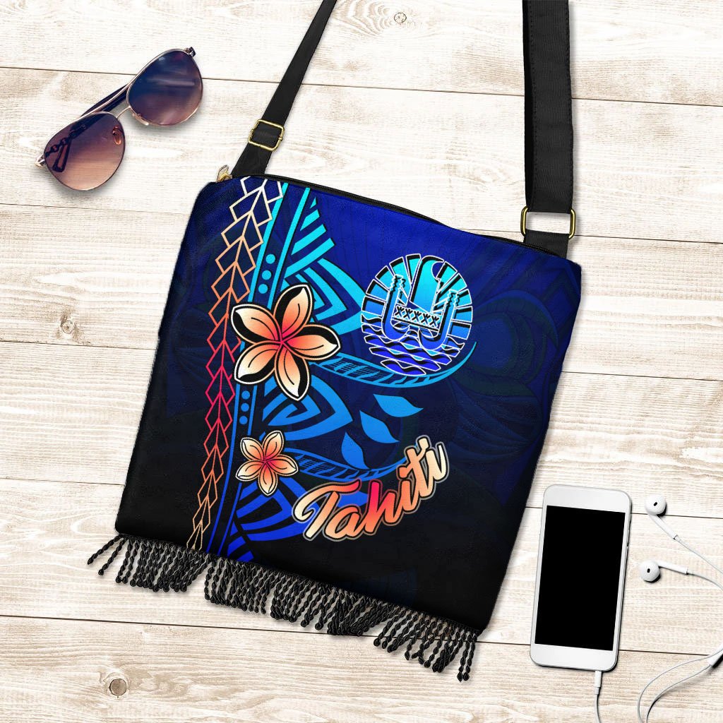 Tahiti Boho Bag - Vintage Tribal Mountain One Style One Size Blue - Polynesian Pride