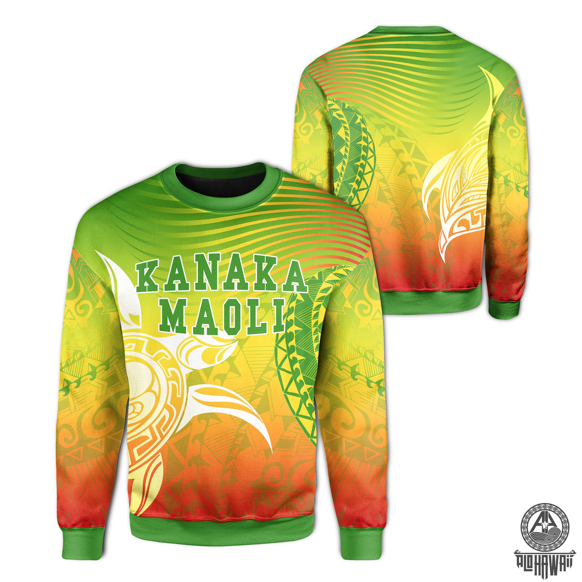 Kanaka Maoli Polynesian Sweatshirt - Turtle Style - Polynesian Pride