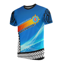 Papua New Guinea All Over Print T Shirt Bougainville Coat Of Arms Unisex Blue - Polynesian Pride