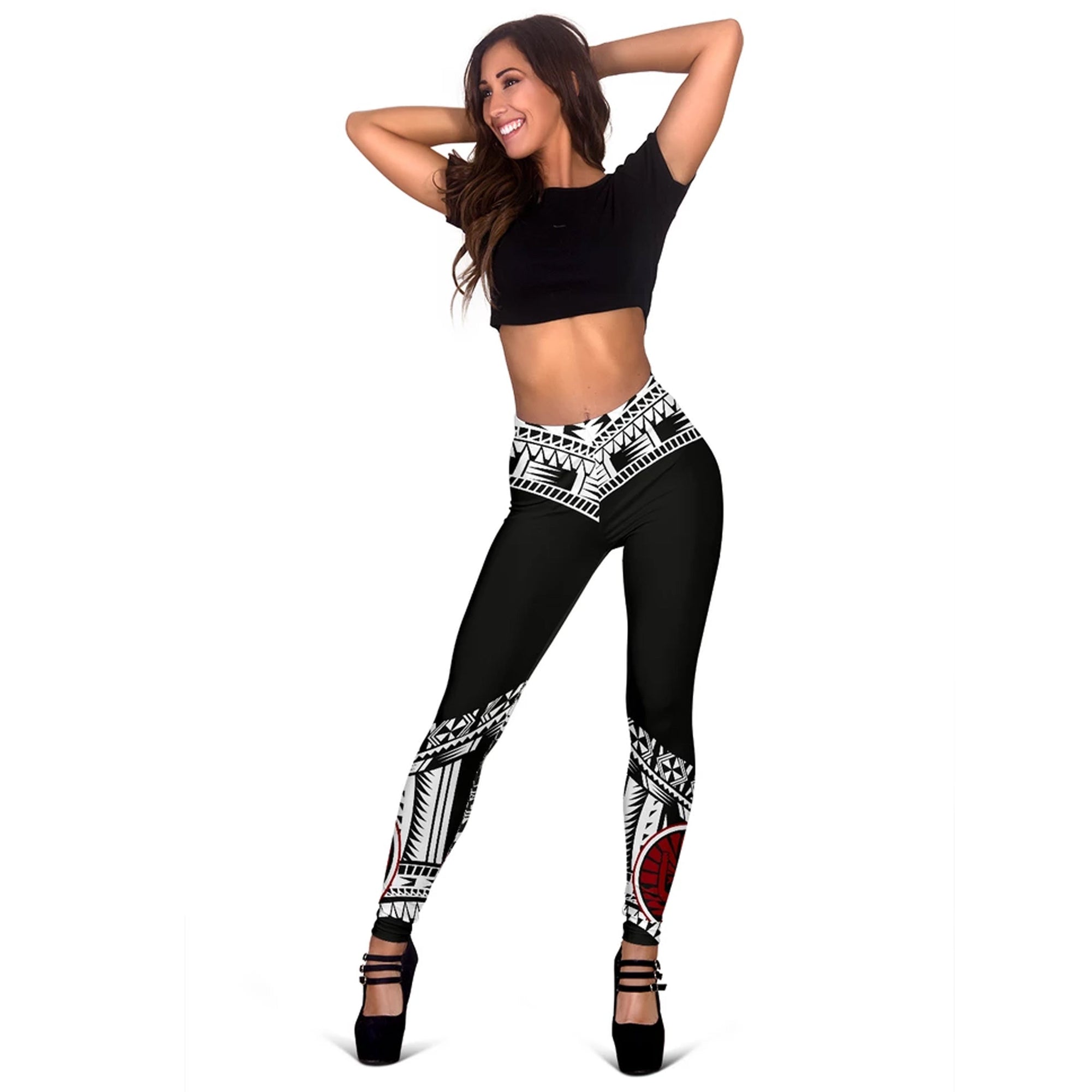 French Polynesia Women's Leggings Black - Polynesian Pride