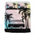 Hawaiian Bus Palm Tree Summer Hibiscus Turtle Background Polynesian Bedding Set Black - Polynesian Pride