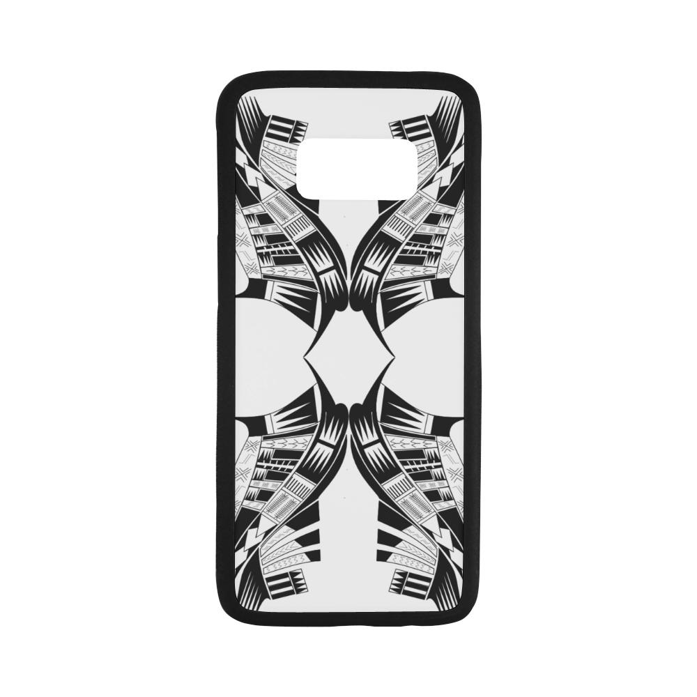 Polynesian 19 Rubber Phone Case One Size Samsung Galaxy S8 Black - White - Polynesian Pride