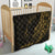 Samoa Premium Quilt - Custom Personalised Polynesian Pattern Style Gold Color - Polynesian Pride