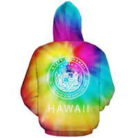 Hawaiian State Hoodie Tie Dye - Polynesian Pride