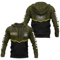 Hawaii Polynesian Hoodie Yellow Energy Style Unisex Yellow - Polynesian Pride