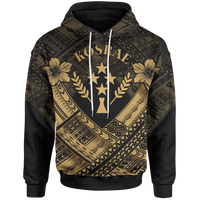 Kosrae Polynesian Custom Hoodie Kosrae Gold Camisole Hibiscus Style Unisex Gold - Polynesian Pride