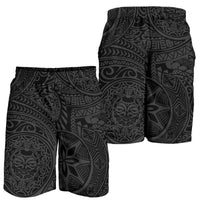 Polynesian Hawaiian Style Tribal Tattoo Gray Men's Short Gray - Polynesian Pride