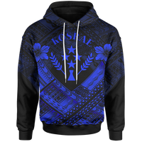 Kosrae Polynesian Custom Hoodie Kosrae Blue Camisole Hibiscus Style Unisex Blue - Polynesian Pride