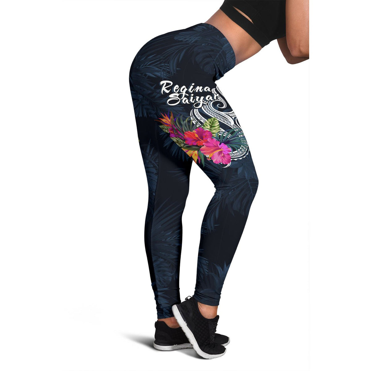 Polynesian Personalised Custom Women's Leggings - Tropical Flower - Polynesian Pride