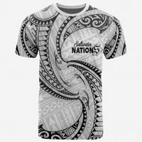 Polynesian Saltwater Nations T Shirt White Tribal Wave Unisex White - Polynesian Pride