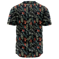Tropical Strelitzia Black Baseball Jersey - Polynesian Pride