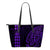 Hawaii Coat of Arms Purple Small Leather Tote Purple - Polynesian Pride