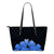 Kanaka Hibiscus Small Leather Tote Blue - Rich Style Blue - Polynesian Pride