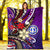 Northern Mariana Islands Premium Blanket - Tribal Flower With Special Turtles Purple Color - Polynesian Pride