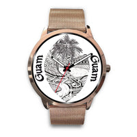 Guam Watch - Guam Polynesian 2 Rose Gold Metal Mesh - Polynesian Pride