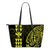 Kanaka Hawaii Map Yellow Tribal Small Leather Tote Yellow - Polynesian Pride