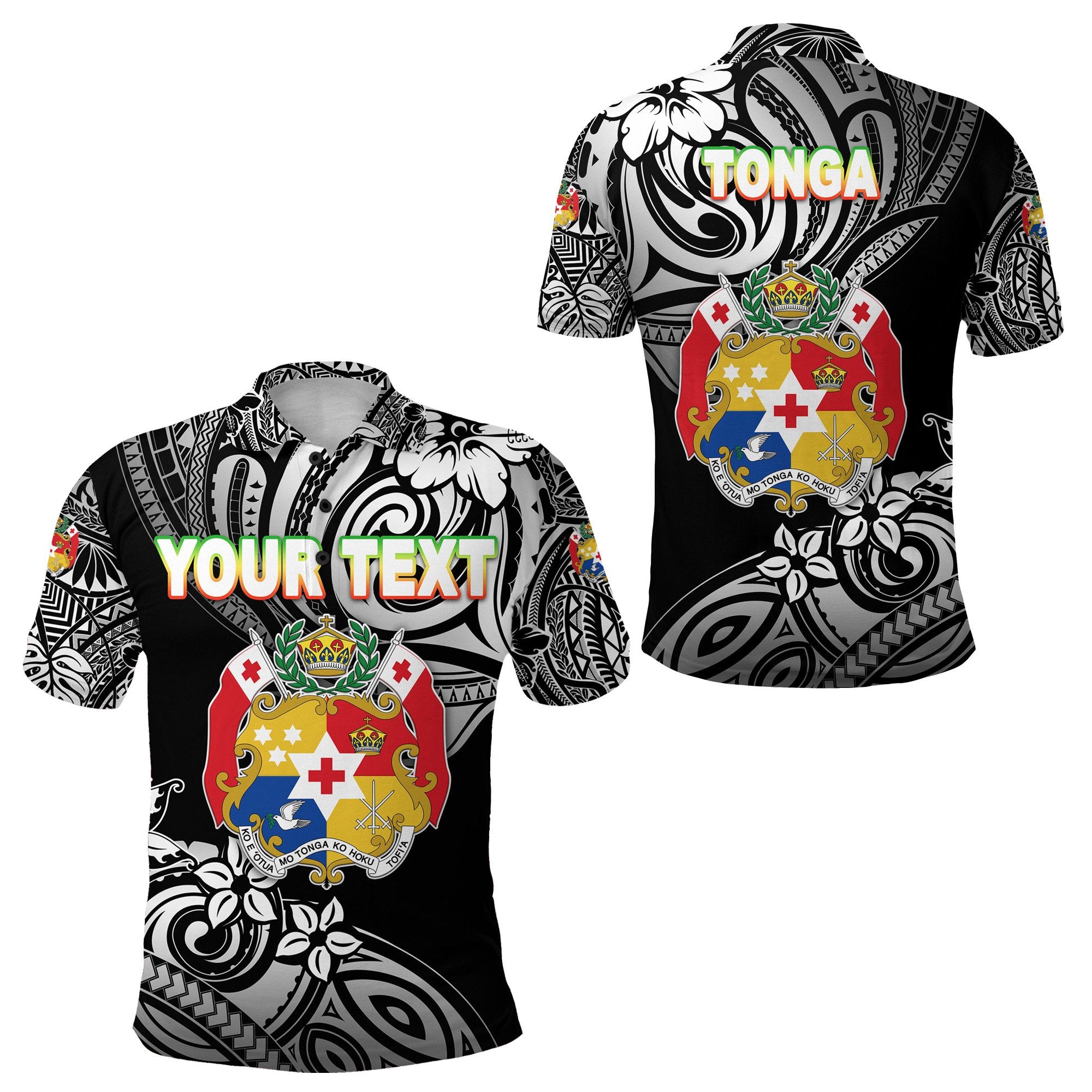 Custom Mate Maa Tonga Rugby Polo Shirt Polynesian Unique Vibes Black Unisex Black - Polynesian Pride