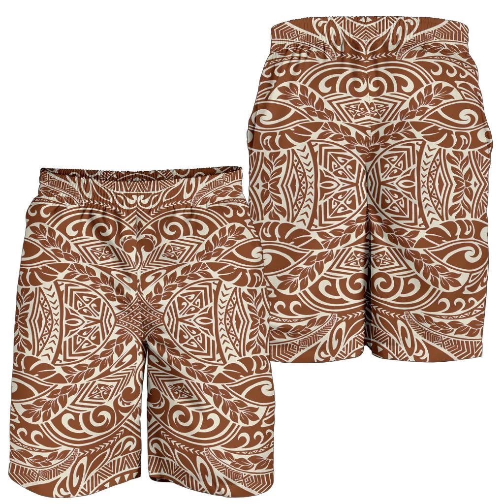 Polynesian Tribal Men's Shorts Grown Brown - Polynesian Pride