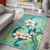 Hawaii Plumeria Area Rug Black - Polynesian Pride