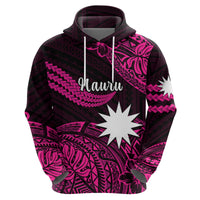 Custom Nauru Polynesian Hoodie Hibiscus Naoero Pink LT14 Zip Hoodie Pink - Polynesian Pride
