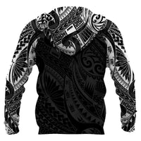 Tiki Maori Tattoo All Over Hoodie White - Polynesian Pride