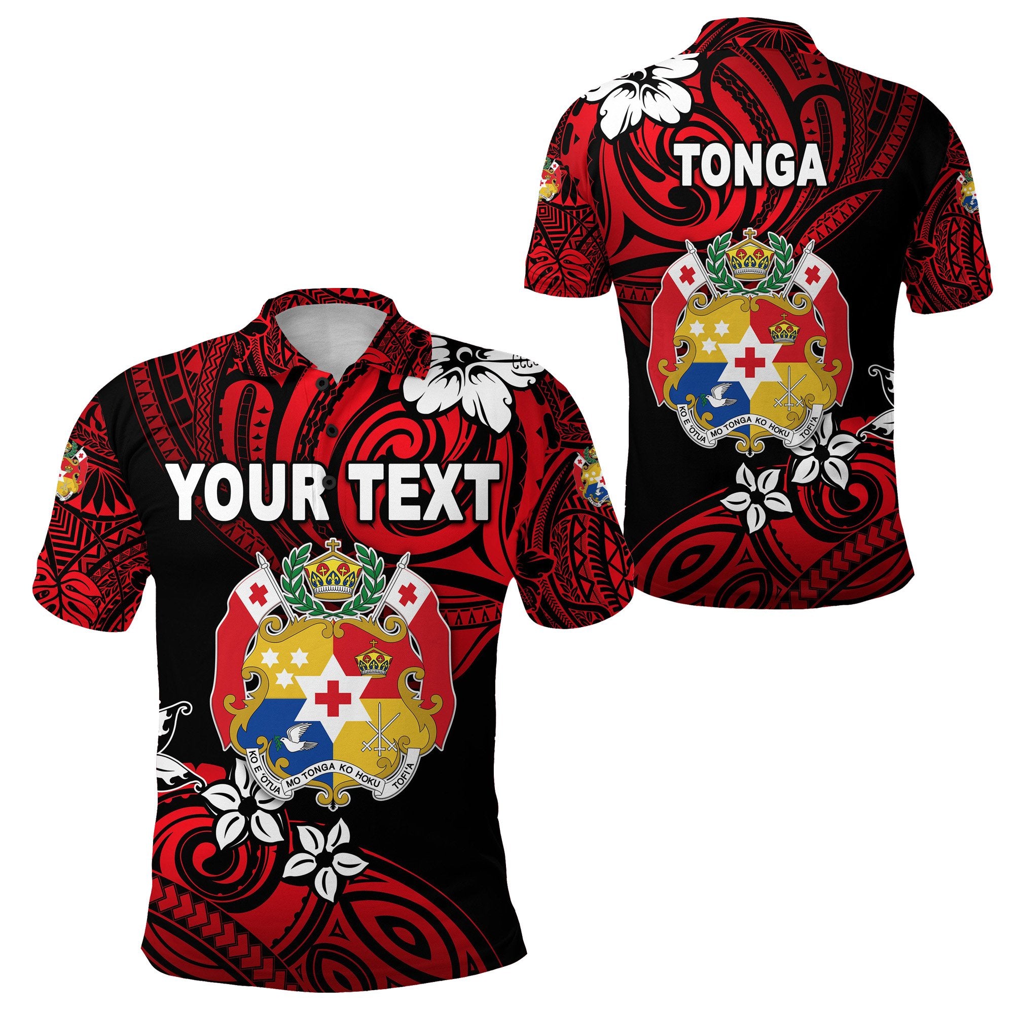 Custom Mate Maa Tonga Rugby Polo Shirt Polynesian Unique Vibes Red Unisex Red - Polynesian Pride