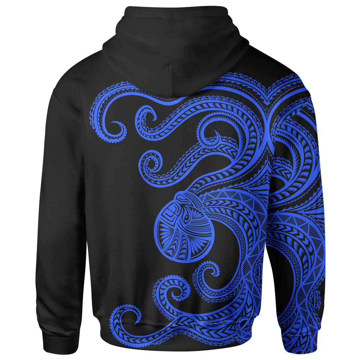 Polynesian Octopus Hoodie Blue Color - Polynesian Pride