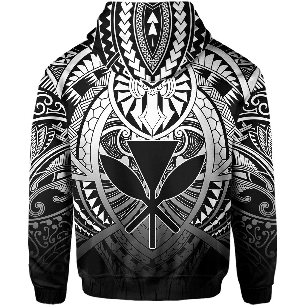 Hawaii Maka Polynesian Kanaka Maoli Zip Hoodie Heaven Style White - Polynesian Pride