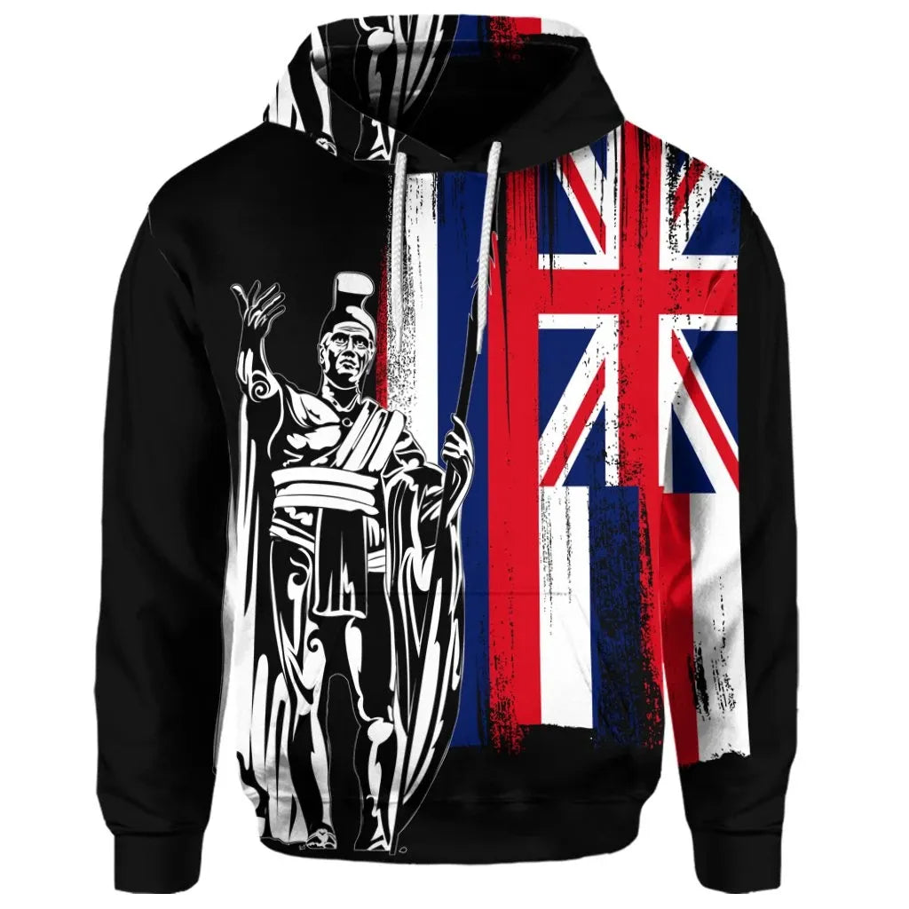 Polynesian Pride Hoodie Custom Hawaiian Hawaii King Flag Hoodie - Polynesian Pride