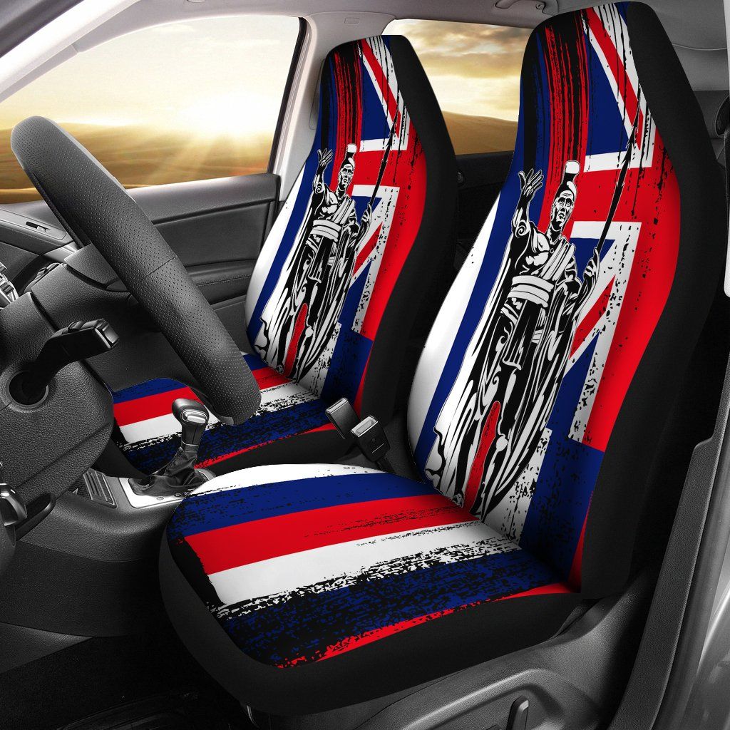 Polynesian Pride Car Accessory - Hawaii King Flag Car Seat Covers - Polynesian Pride