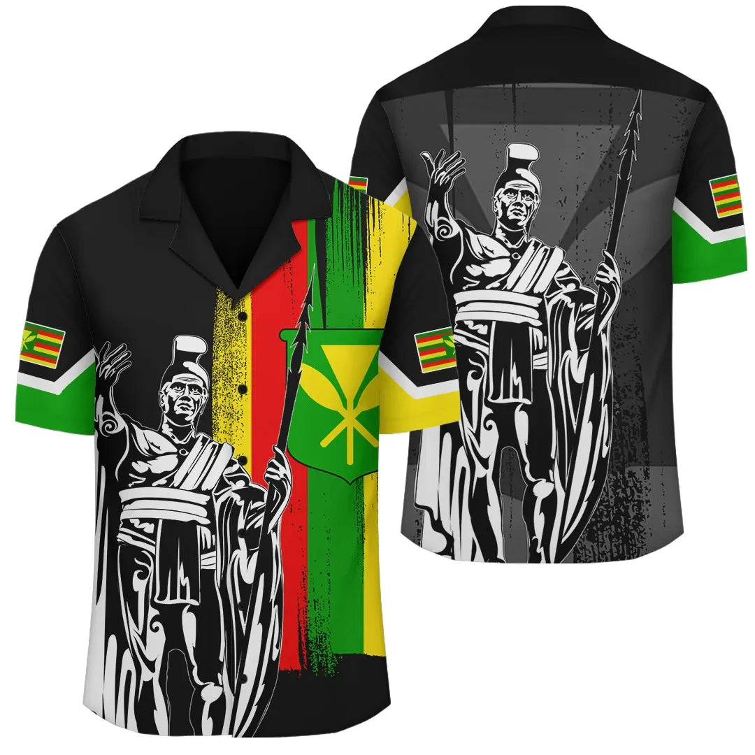 Polynesian Pride Shirt - Hawaii King KanaKa Maoli Flag Hawaiian Shirt - Polynesian Pride