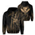 Polynesian Pride Hoodie Hawaii King Polynesian Hoodie Zip up Durk Style Gold - Polynesian Pride