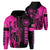 Polynesian Pride Hoodie Hawaii King Polynesian Hoodie Zip up Lawla Style Pink - Polynesian Pride