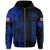 Polynesian Pride Hoodie Hawaii King Polynesian Hoodie Zip up Lawla Style Blue - Polynesian Pride