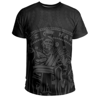 Polynesian Pride Tee Hawaii King Coat Of Arms Kanaka Map Polynesian T Shirt Gray - Polynesian Pride