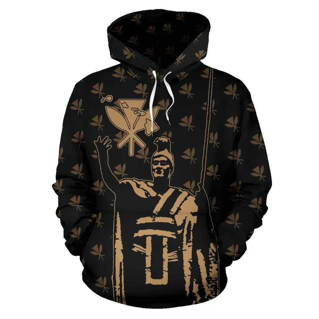 Polynesian Pride Hoodie Hawaii King Kanaka Maoli Golden Hoodie - Polynesian Pride