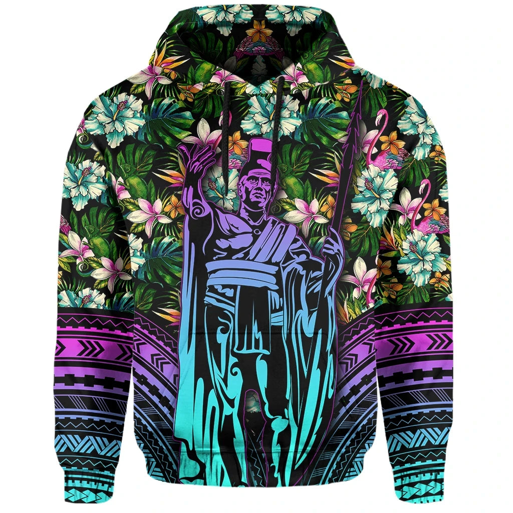 Polynesian Pride Hoodie Hawaii King Polynesian Tropical Hoodie Hors Style - Polynesian Pride