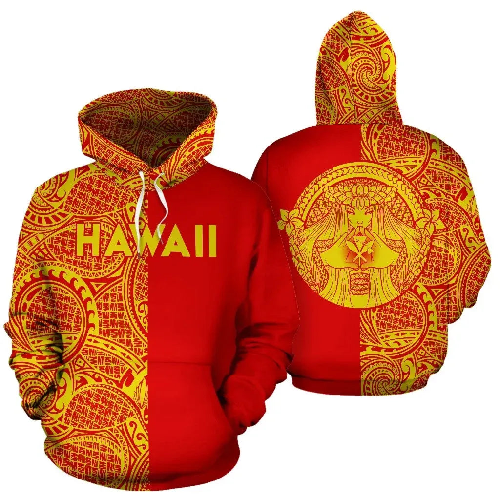 Polynesian Pride Hoodie Polynesian Madame Pele Kanaka Plumeria Hoodie The Half - Polynesian Pride