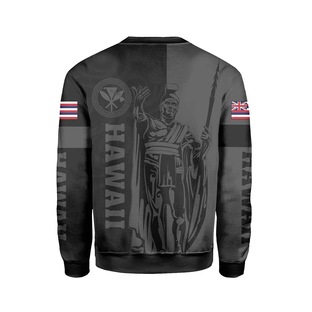 Polynesian Pride Shirt - Hawaii King Polynesian Sweatshirt - Lawla Style Gray - Polynesian Pride