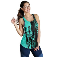 Polynesian Pride Clothing - Hawaii King Polynesian Women's Racerback Tank - Lawla Style Turquoise - Polynesian Pride