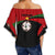 Polynesian Pride Clothing - ENBP PNG Flag Style Women's Off Shoulder Wrap Waist Top - Polynesian Pride