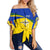 Polynesian Pride Clothing - Morobe PNG Flag Style Women's Off Shoulder Wrap Waist Top Women Yellow - Polynesian Pride