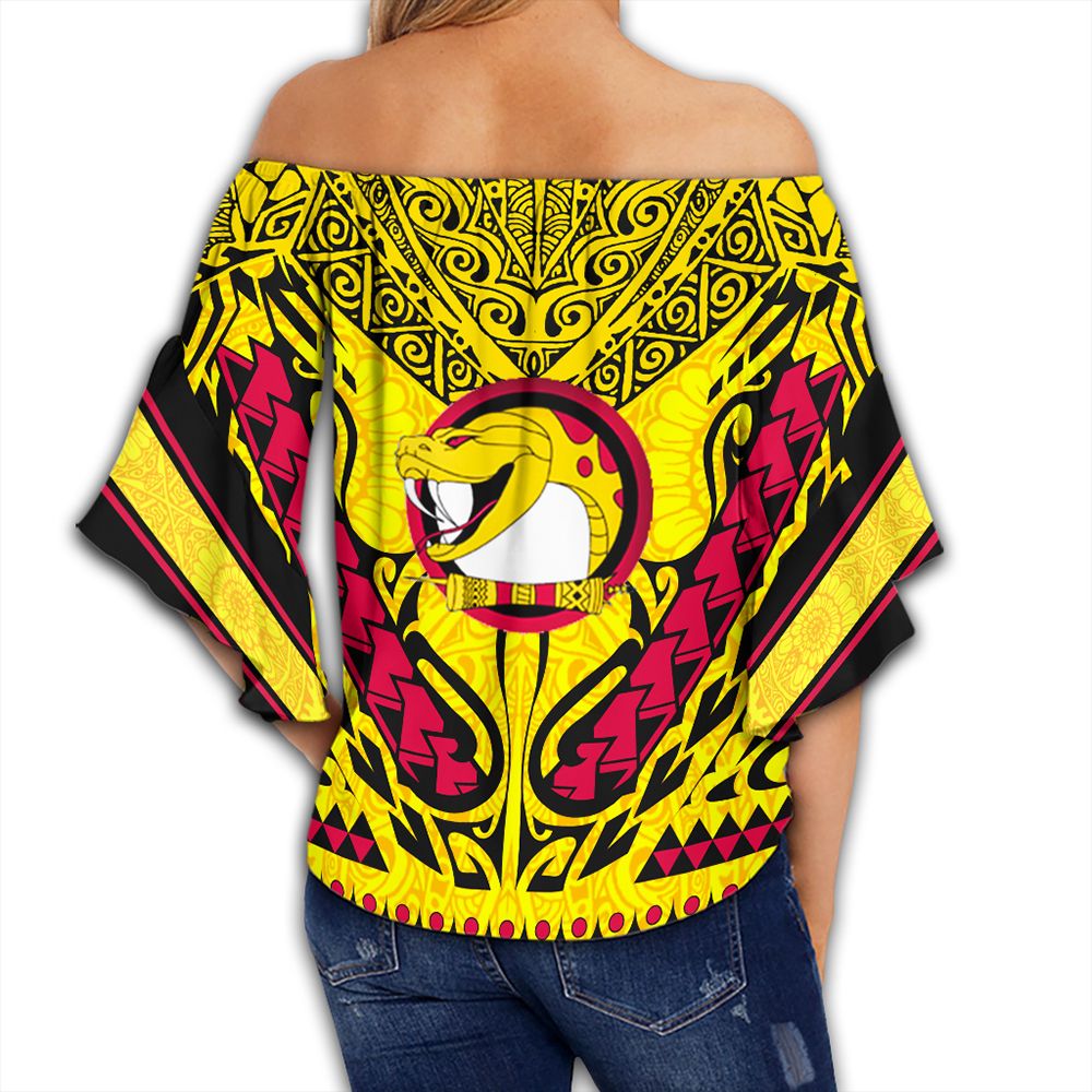 Polynesian Pride Clothing - Port Moresby Vipers Off Shoulder Wrap Waist Top Papuan - Polynesian Pride