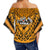 Polynesian Pride Clothing - Lae Snax Tigers Off Shoulder Wrap Waist Top Papuan - Polynesian Pride