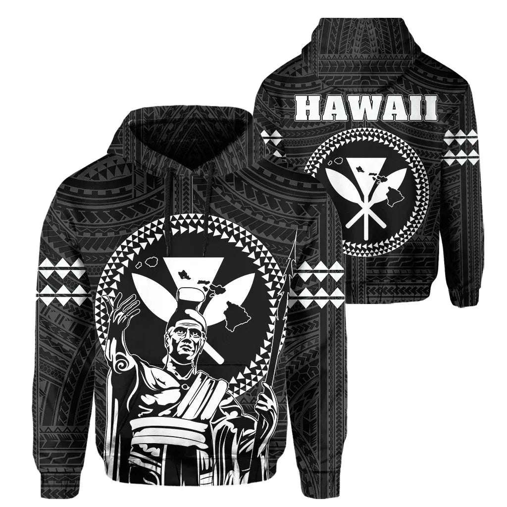 Polynesian Pride Clothing Hoodie Hawaii King Kanaka Kakau - Polynesian Pride