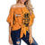 Polynesian Pride Orange Shirt Day Clothing - Every Child Matters Feathers Off Shoulder Wrap Waist Top Women Orange - Polynesian Pride